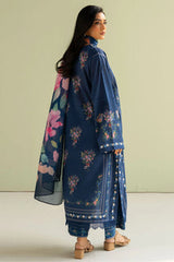 3 Piece Digital Printed Lawn Shirt Trouser and Dupatta BQ421