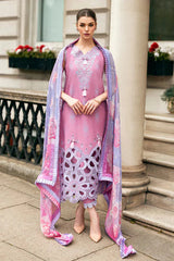 3 Pcs Embroidered Lawn Shirt with Printed Dupatta Mq2570