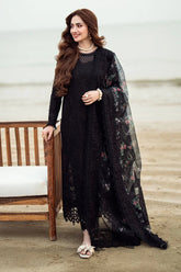 NUREH - 3PC LAWN EMBROIDERED SHIRT WITH COTTON NET PRINTED EMBROIDERED DUPATTA AND TROUSER V520