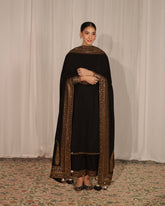 Black Mystique Dhanak Unstitched | 3pcSuit V239