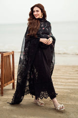 NUREH - 3PC LAWN EMBROIDERED SHIRT WITH COTTON NET PRINTED EMBROIDERED DUPATTA AND TROUSER V520