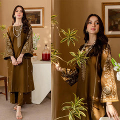 2 Piece Embroidered Lawn Shirt with Dyed Trouser BA68