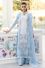 3 Pc Embroidered Lawn Shirt with Embroidered Chifoon Dupatta With Patches V2645