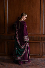 BATIK-3PC DHANAK EMBROIDERED SHIRT WITH DHANAK EMBROIDERED SHAWL AND TROUSER V678