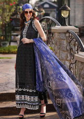 3 Piece Digital Printed and Embroidered Lawn Shirt with Chiffon Dupatta V303