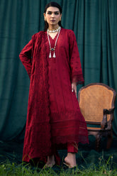 3 Piece Embroidered Lawn Suit with Lawn dupatta V24