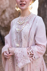 QALAMKAR - 3PC LAWN EMBROIDERED SHIRT WITH ORGANZA EMBROIDERED DUPATTA AND TROUSER V2180