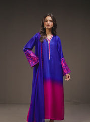 Zainab Chottani - 3 Piece Unstitched Embroidered and Printed SIlk Suit V230