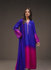 Zainab Chottani - 3 Piece Unstitched Embroidered and Printed SIlk Suit V230
