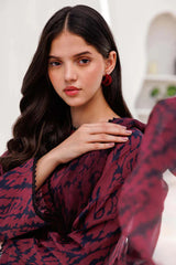KARANDI 3PC PRINTED SHIRT WITH KARANDI PRINTED DUAPTTA AND TROUSER-V256