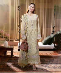 JADE DHANAK UNSTITCH-3PC Embroidered Shirt with Digital Printed WOOL SHAL V523