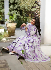 ANEELAS PRINTED LELIN EMBROIDERY DRESS 3 PIECE V518