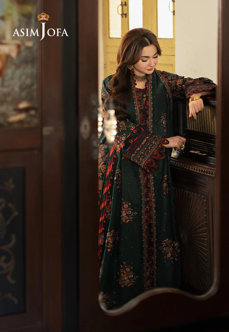 ASIF JOFA -3PC DHANAK EMBROIDERED UNSTICHED SUIT V259