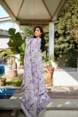 ANEELAS PRINTED LELIN EMBROIDERY DRESS 3 PIECE V518