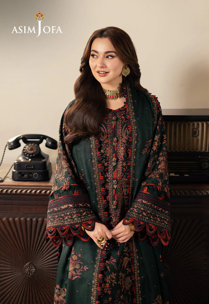 ASIF JOFA -3PC DHANAK EMBROIDERED UNSTICHED SUIT V259