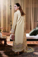 JADE DHANAK UNSTITCH-3PC Embroidered Shirt with Digital Printed WOOL SHAL V523