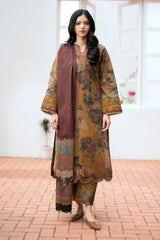 KARANDI 3PC PRINTED SHIRT WITH KARANDI PRINTED DUAPTTA AND TROUSER-V253