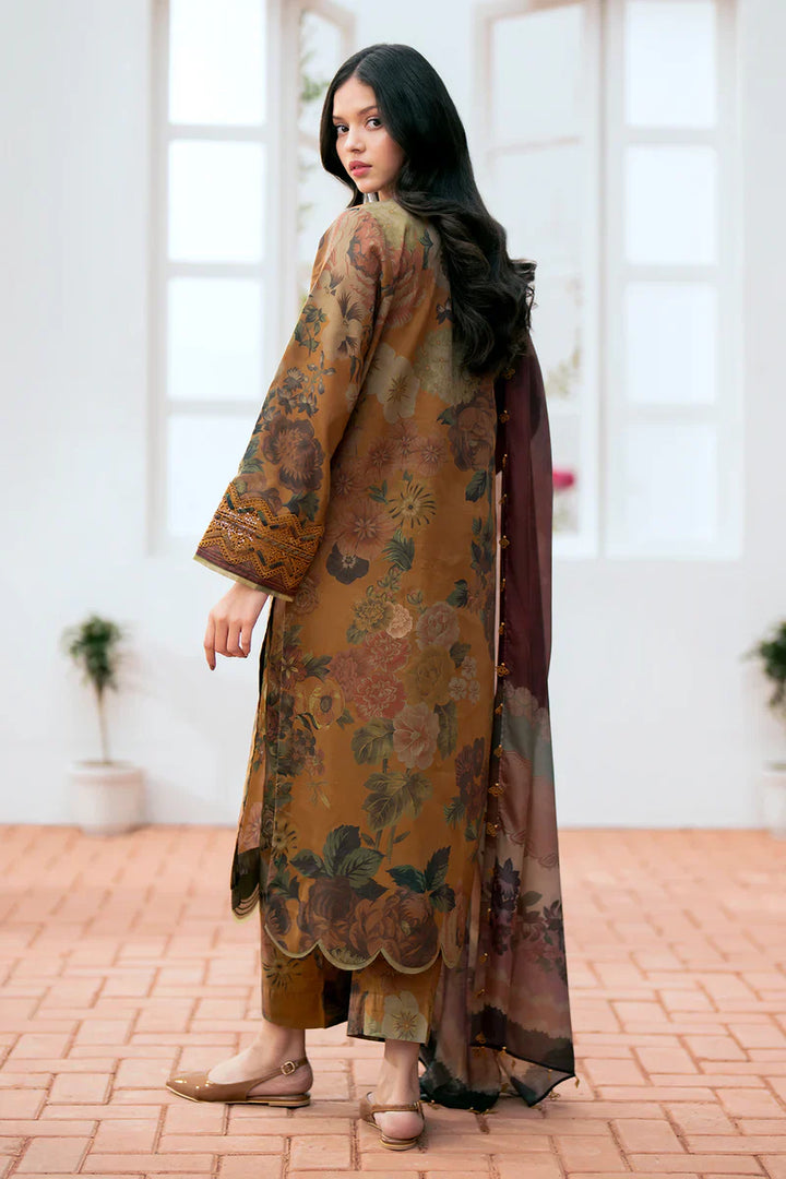 KARANDI 3PC PRINTED SHIRT WITH KARANDI PRINTED DUAPTTA AND TROUSER-V253