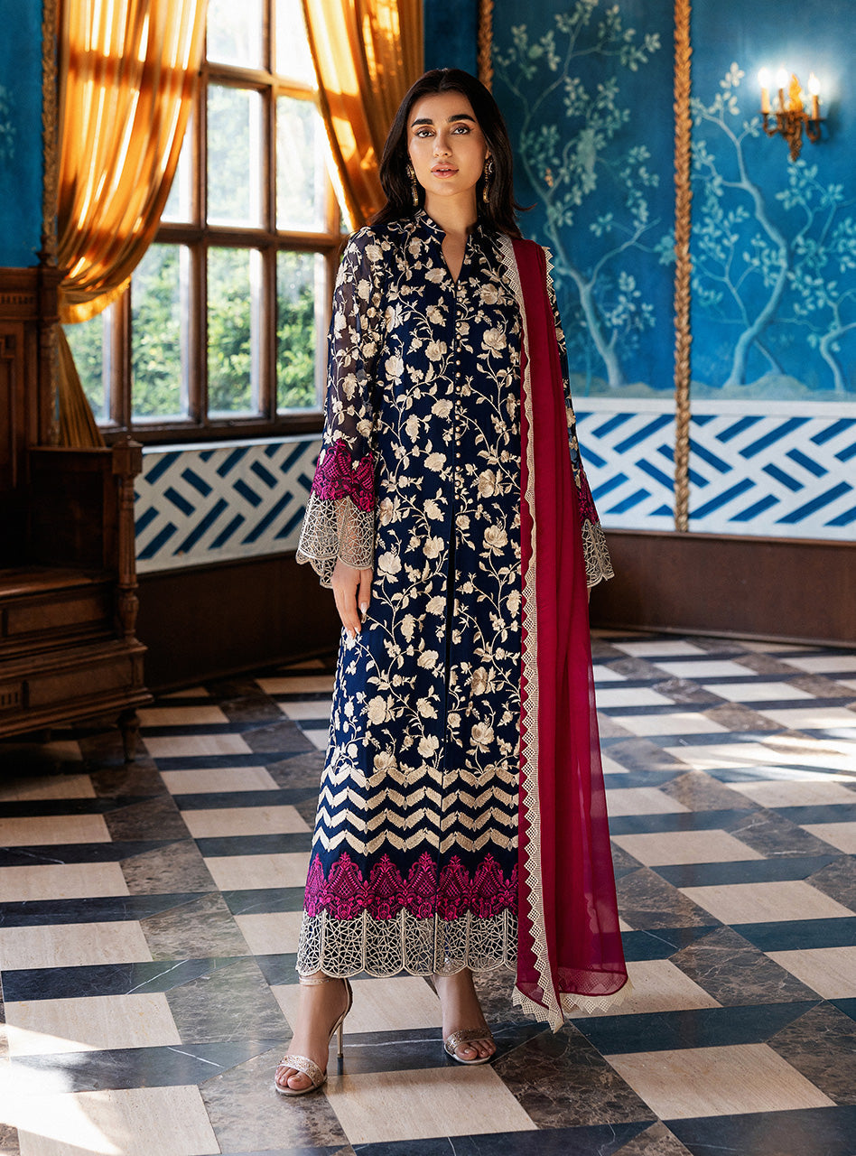 Zainab Chottani Unstichted 3 pc Lawn Printed Suit 10007