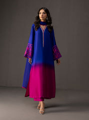 Zainab Chottani - 3 Piece Unstitched Embroidered and Printed SIlk Suit V230