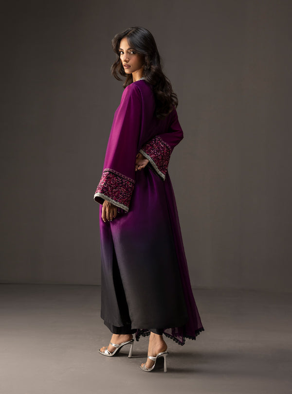 Zainab Chottani - 3 Piece Unstitched Embroidered and Printed SIlk Suit V226