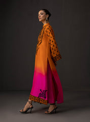 Zainab Chottani - 3 Piece Unstitched Embroidered and Printed SIlk Suit V228