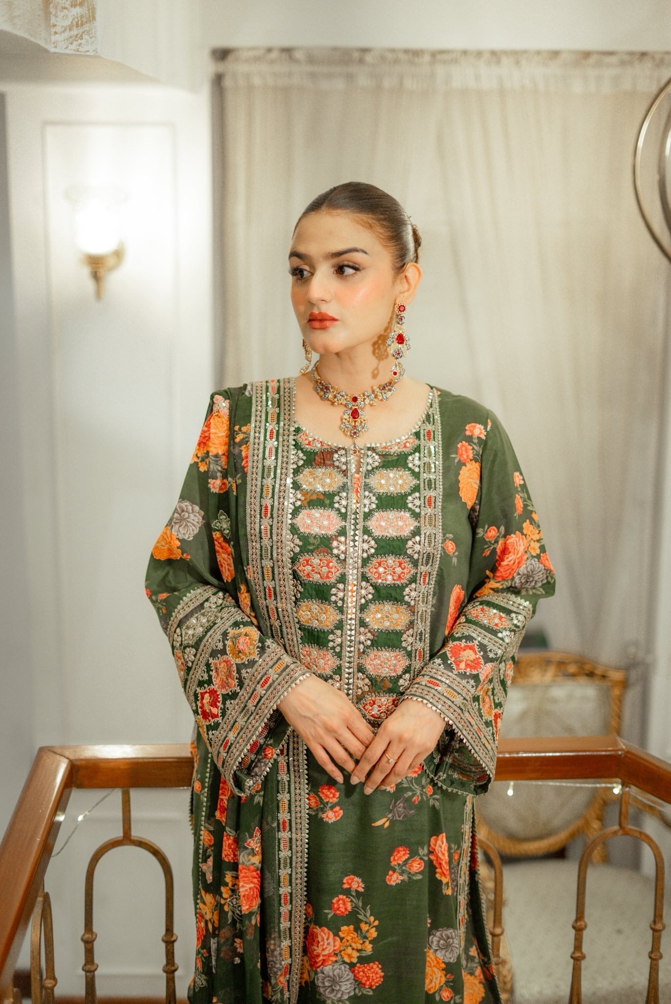 Aneelas Luxury Silk 3 Piece Unstitched V262