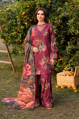 EMBROIDERED PRINTED UNSTITCHED LILEN V206