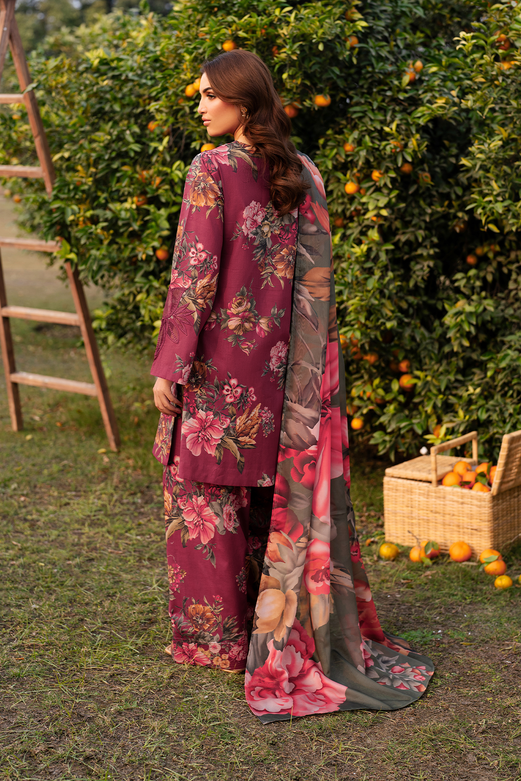 EMBROIDERED PRINTED UNSTITCHED LILEN V206