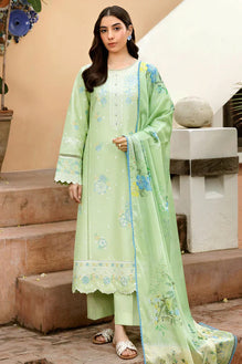 3 Pc Embroidered Lawn Shirt with Printed Polly Lawn Dupatta V2630