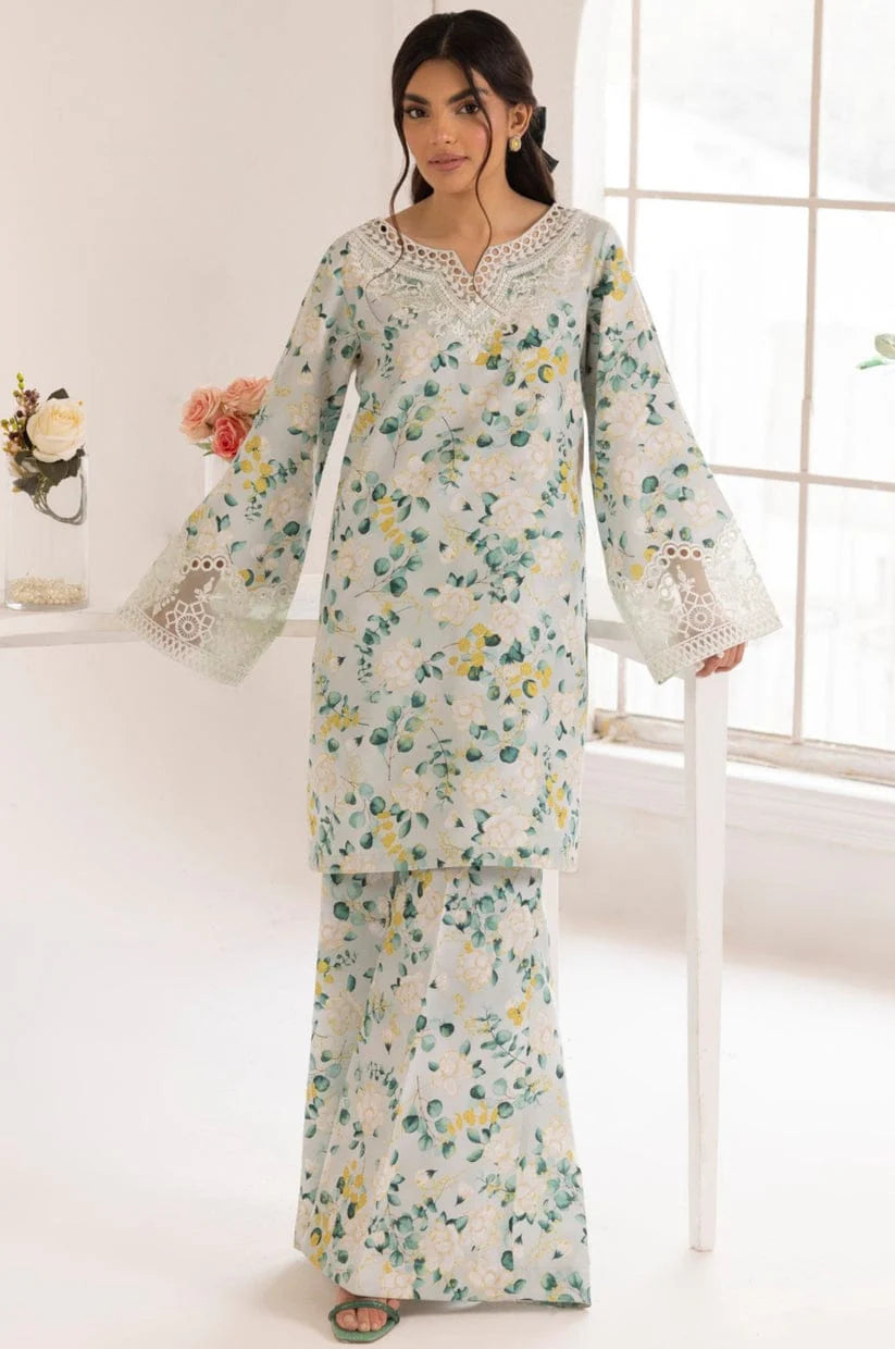 EMBROIDERED PRINTED UNSTITCHED LILEN V207