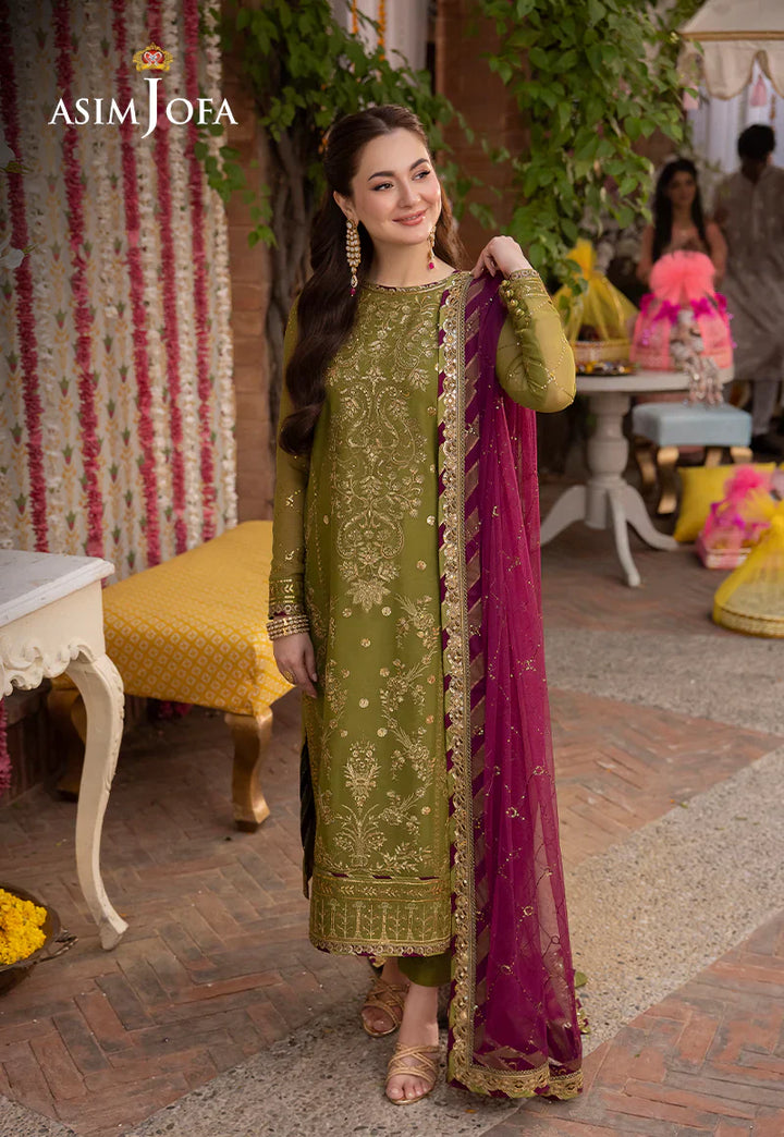 Dhanak 3PC Embroidered With Chiffon Embroidered Dupatta-243