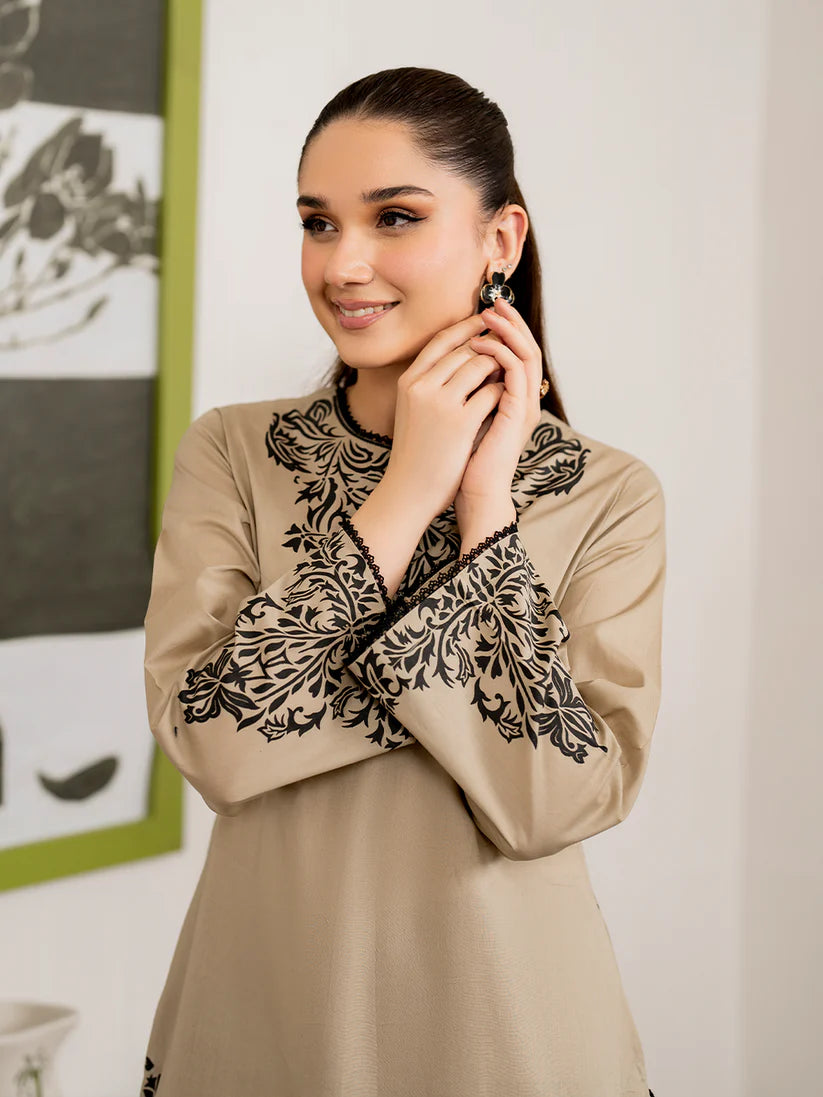 GARNET- 3PC DHANAK EMBROIDERED UNSTITCHED DRESS V221