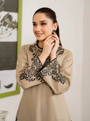 GARNET- 3PC DHANAK EMBROIDERED UNSTITCHED DRESS V221
