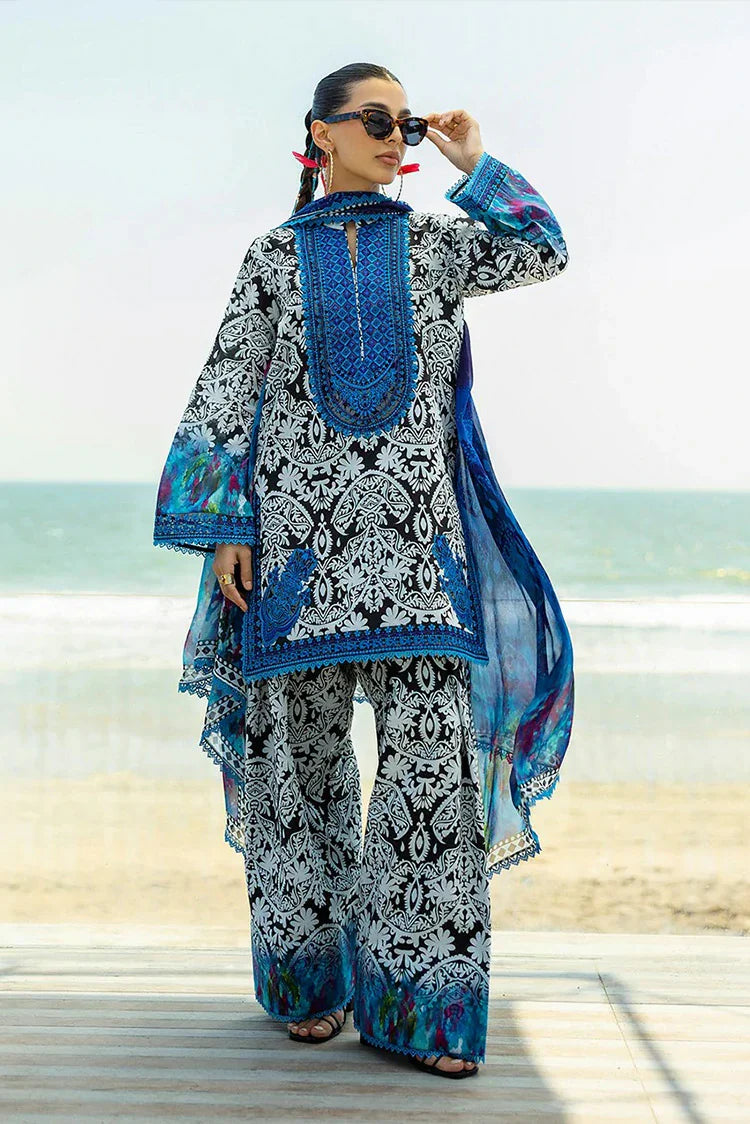EMBROIDERED PRINTED UNSTITCHED LILEN V212