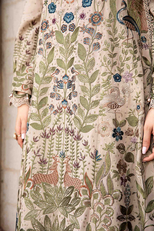 Dhanak-3PC Embroidered Shirt with Digital Printed Wool Shawl -669