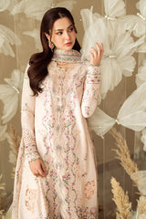 QALAMKAR - 3PC LAWN EMBROIDERED SHIRT WITH COTTON NET EMBROIDERED DUPATTA AND TROUSER V10013