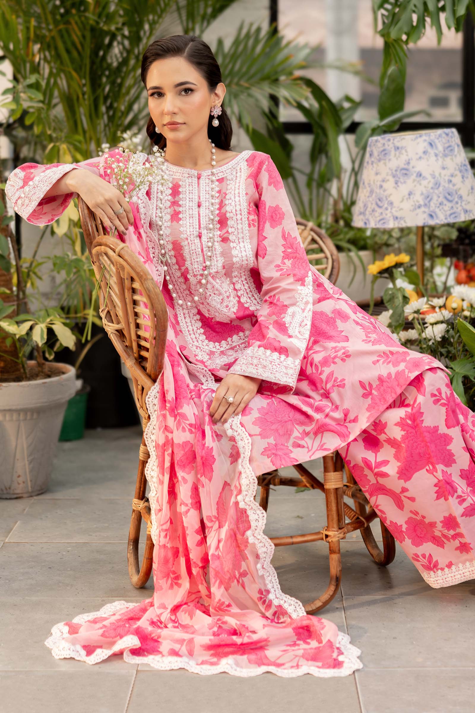 EMBROIDERED PRINTED UNSTITCHED LILEN V202