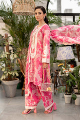 EMBROIDERED PRINTED UNSTITCHED LILEN V202