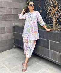 2 Piece Digital Printed Lawn Shirt and trouser V282