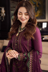 Asim Jofa Dhanak 3PC Embroidered With Chiffon Embroidered Dupatta V668