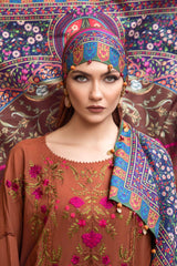 MARIA B DHANAK UNSTITCHED 3PC SUTE - 234