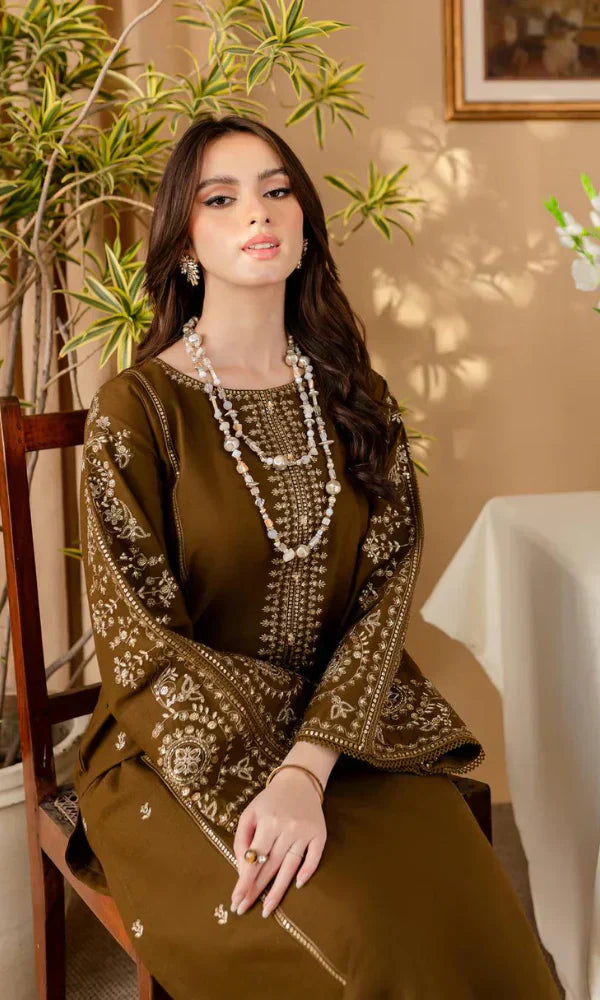 2 Piece Embroidered Lawn Shirt with Dyed Trouser BA68