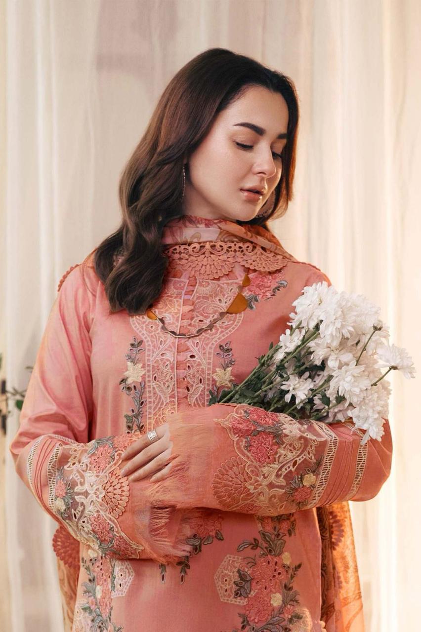 Jade Pima Luxury Pure Lawn Embroidered Eid Collection Unstich V501