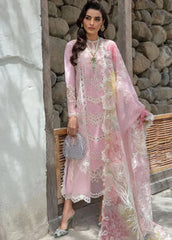 3 Pc Embroidered Lawn Shirt with Embroidered Polly Lawn Dupatta V2600