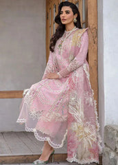 3 Pc Embroidered Lawn Shirt with Embroidered Polly Lawn Dupatta V2600