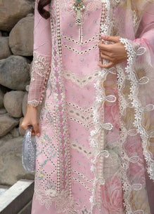 3 Pc Embroidered Lawn Shirt with Embroidered Polly Lawn Dupatta V2600