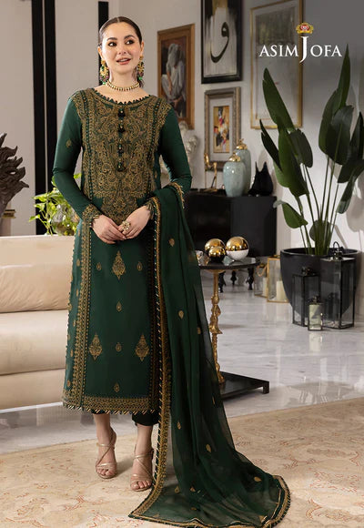 Dhanak 3PC Embroidered With Chiffon Embroidered Dupatta V244
