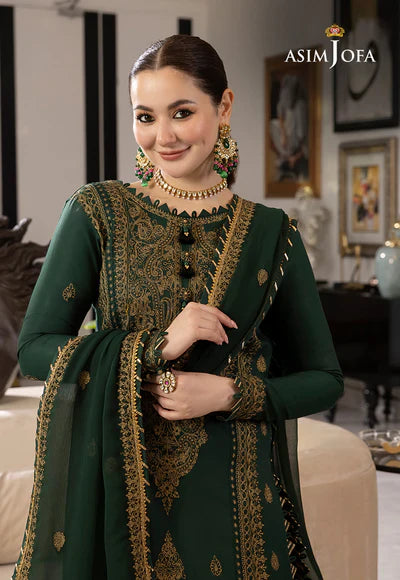 Dhanak 3PC Embroidered With Chiffon Embroidered Dupatta V244