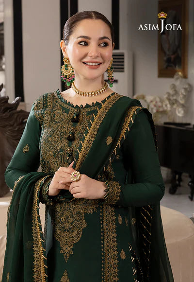 Dhanak 3PC Embroidered With Chiffon Embroidered Dupatta V244